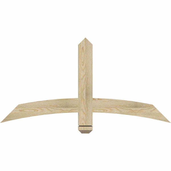 Ekena Millwork Bellingham Rough Sawn Timber Gable Bracket, Douglas Fir, 48"W x 24"H x 2"D x 4"F, 12/12 Pitch GBW048X24X0204BEL00RDF - main